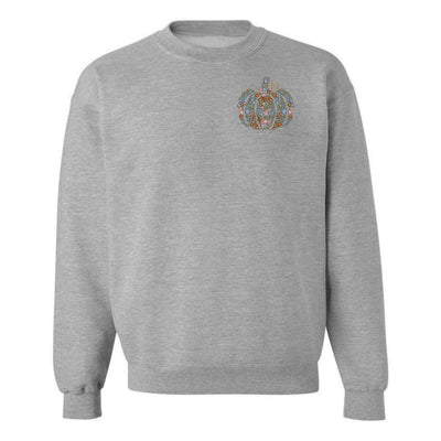 Monogrammed 'Floral Pumpkin' Crewneck Sweatshirt - United Monograms