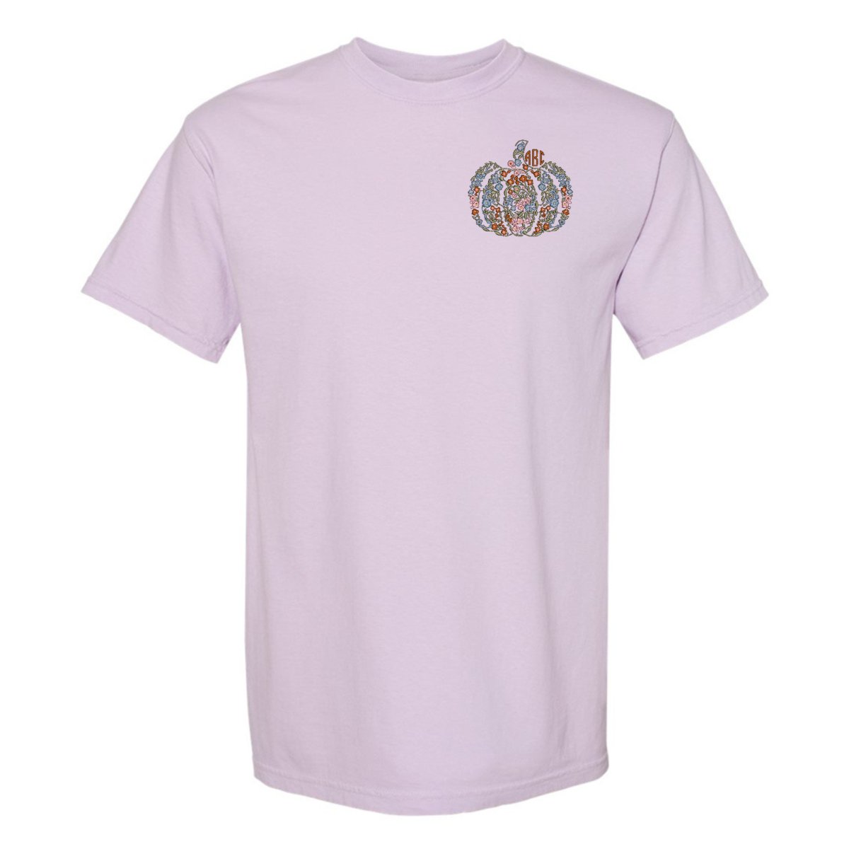 Monogrammed 'Floral Pumpkin' T-Shirt - United Monograms