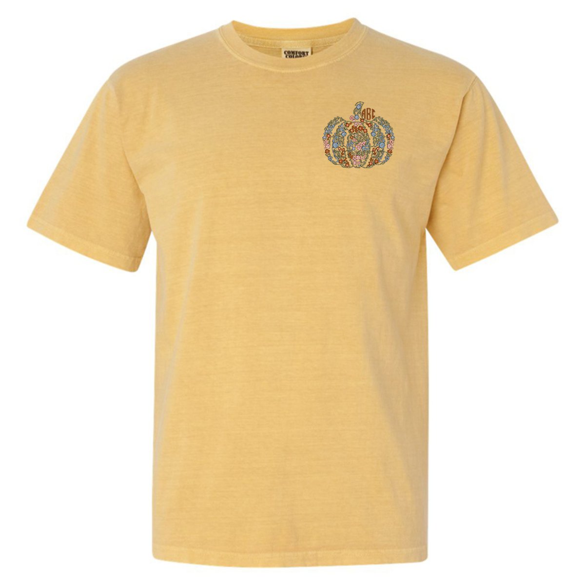 Monogrammed 'Floral Pumpkin' T-Shirt - United Monograms