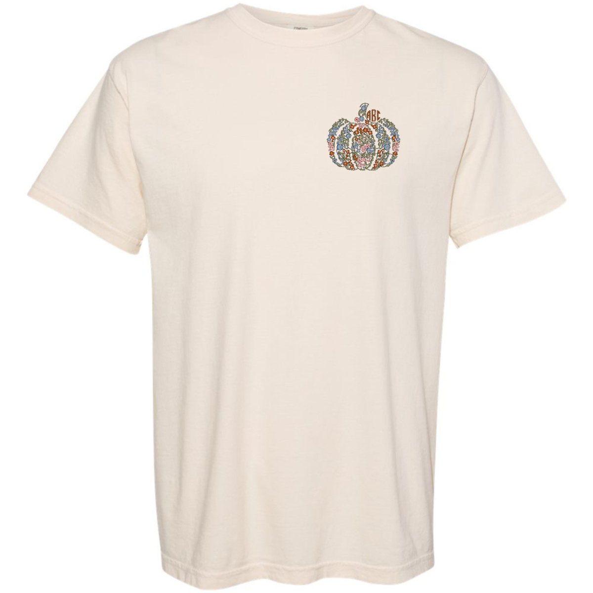 Monogrammed 'Floral Pumpkin' T-Shirt - United Monograms