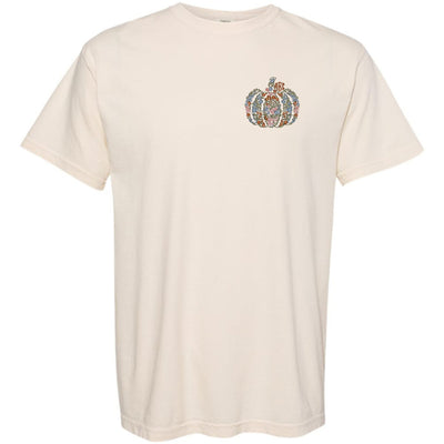 Monogrammed 'Floral Pumpkin' T-Shirt - United Monograms