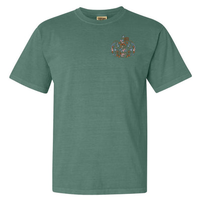 Monogrammed 'Floral Pumpkin' T-Shirt - United Monograms