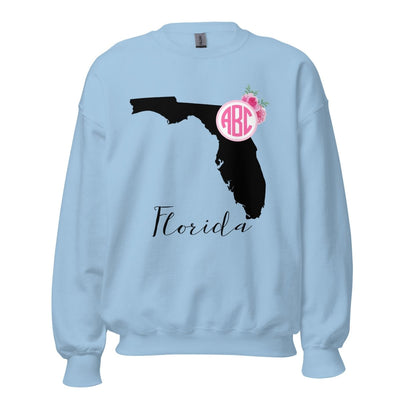 Monogrammed 'Florida State Pride' Crewneck Sweatshirt - United Monograms