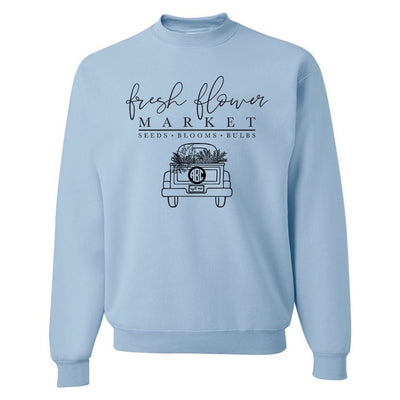 Monogrammed 'Flower Market' Crewneck Sweatshirt - United Monograms