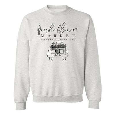 Monogrammed 'Flower Market' Crewneck Sweatshirt - United Monograms