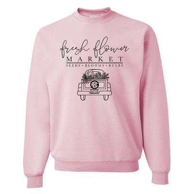 Monogrammed 'Flower Market' Crewneck Sweatshirt - United Monograms