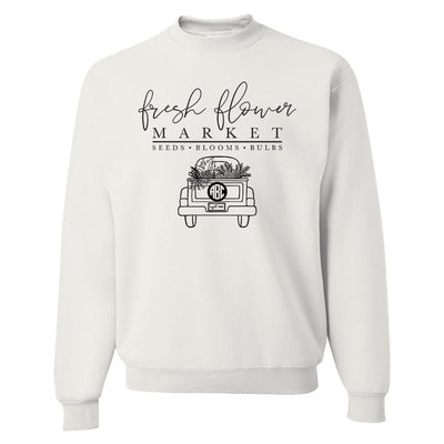 Monogrammed 'Flower Market' Crewneck Sweatshirt - United Monograms