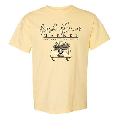 Monogrammed 'Flower Market' T-Shirt - United Monograms