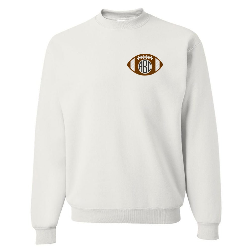 Monogrammed Football Crewneck Sweatshirt - United Monograms