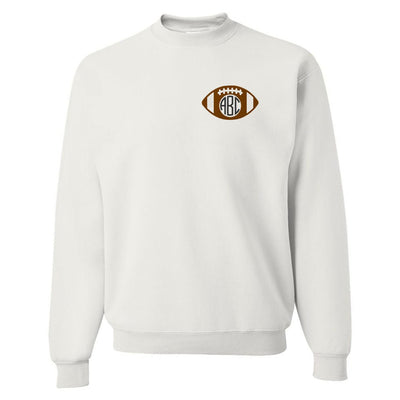 Monogrammed Football Crewneck Sweatshirt - United Monograms