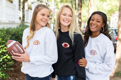 Monogrammed Football Crewneck Sweatshirt - United Monograms