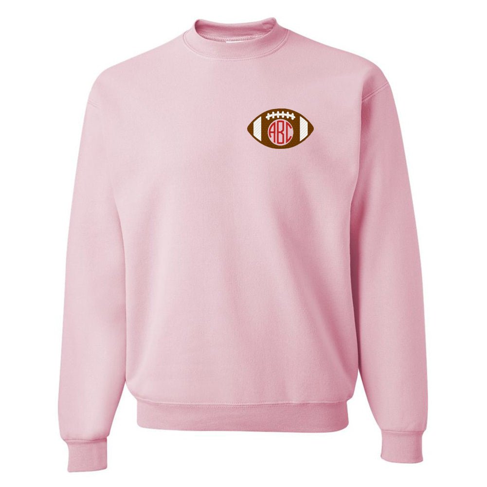 Monogrammed Football Crewneck Sweatshirt - United Monograms