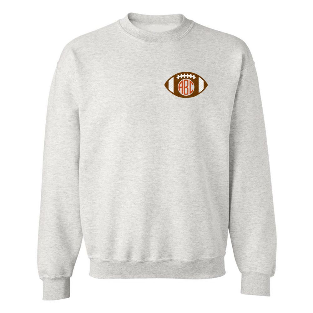 Monogrammed Football Crewneck Sweatshirt - United Monograms