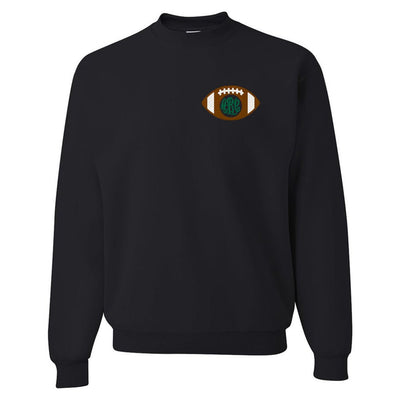 Monogrammed Football Crewneck Sweatshirt - United Monograms