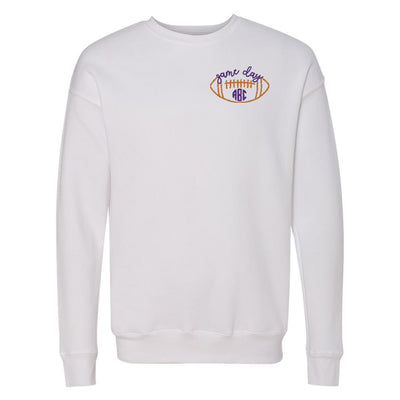 Monogrammed Football Game Day Premium Crewneck Sweatshirt - United Monograms