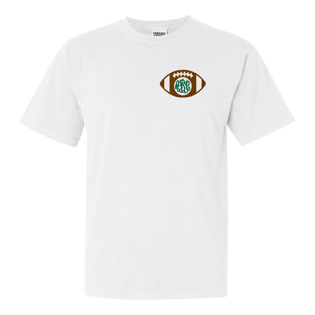 Monogrammed Football T-Shirt - United Monograms