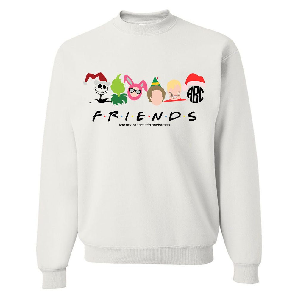 Monogrammed 'Friends Christmas' Crewneck Sweatshirt - United Monograms