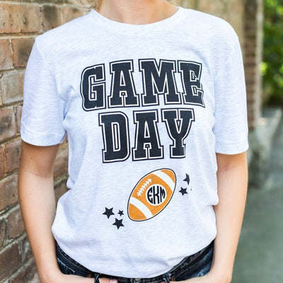 Monogrammed 'Game Day' Basic T - Shirt - United Monograms