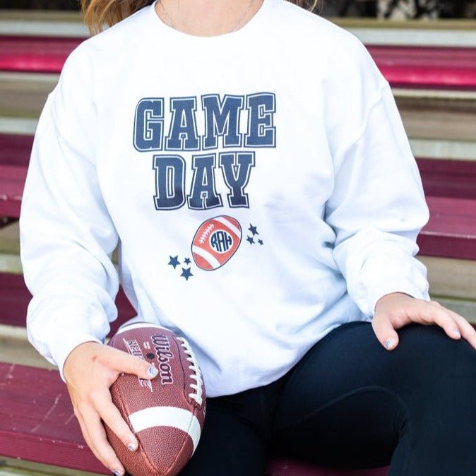 Monogrammed 'Game Day' Crewneck Sweatshirt - United Monograms