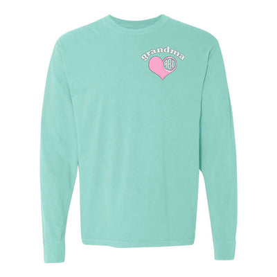 Monogrammed Grandma Comfort Colors Long Sleeve T-Shirt - United Monograms