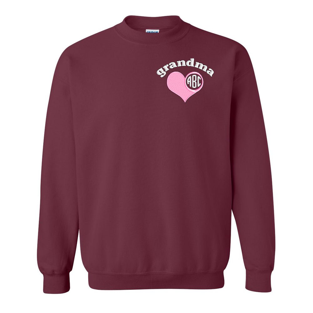 Monogrammed Grandma Crewneck Sweatshirt - United Monograms