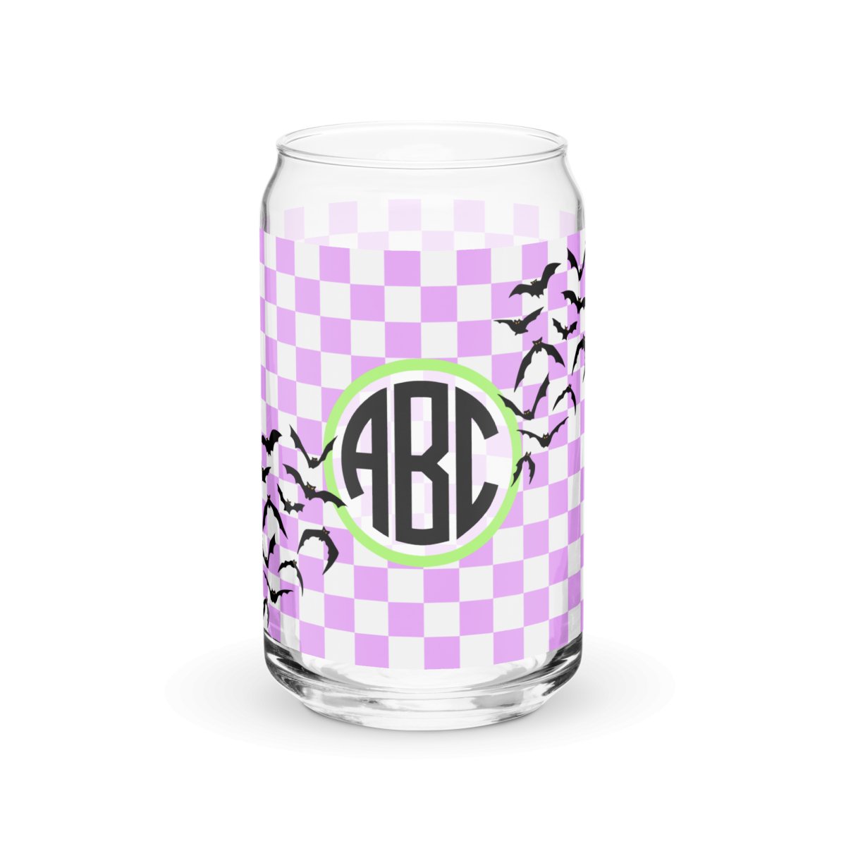 Monogrammed Halloween Glass Can - United Monograms