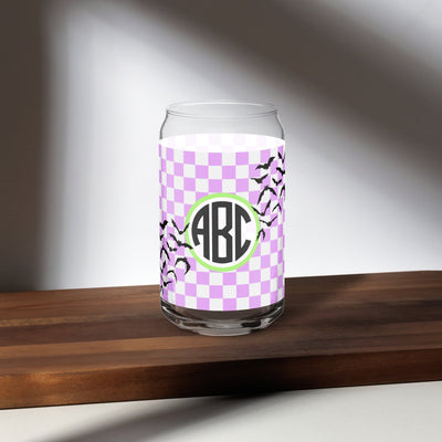 Monogrammed Halloween Glass Can - United Monograms