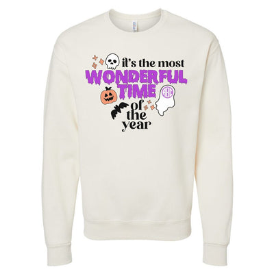 Monogrammed 'Halloween Most Wonderful Time' Crewneck Sweatshirt - United Monograms