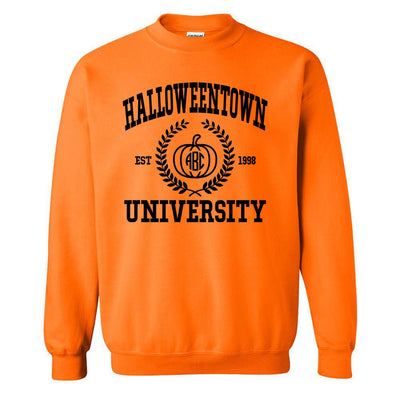 Monogrammed 'Halloween University' Neon Crewneck Sweatshirt - United Monograms