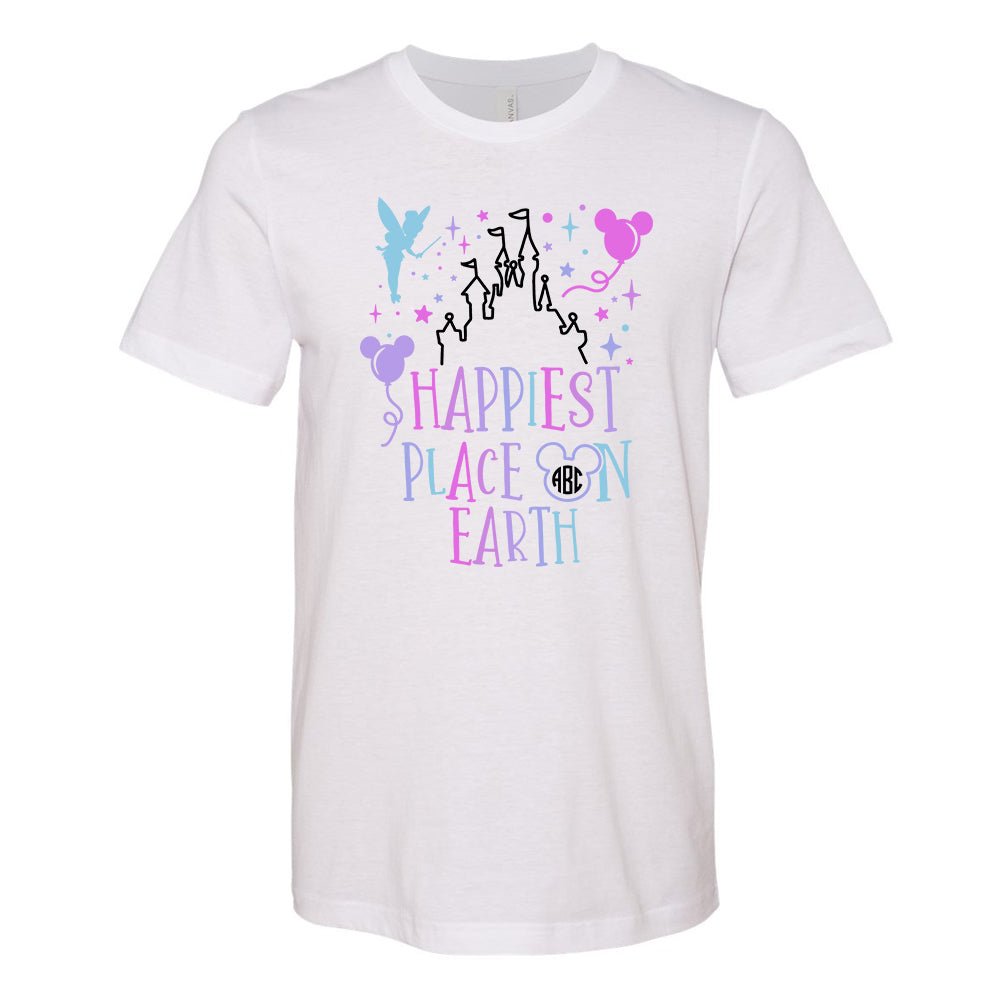Monogrammed 'Happiest Place On Earth' Premium T-Shirt - United Monograms