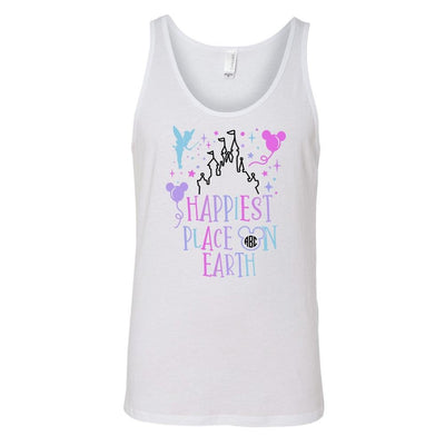 Monogrammed 'Happiest Place On Earth' Premium Tank Top - United Monograms