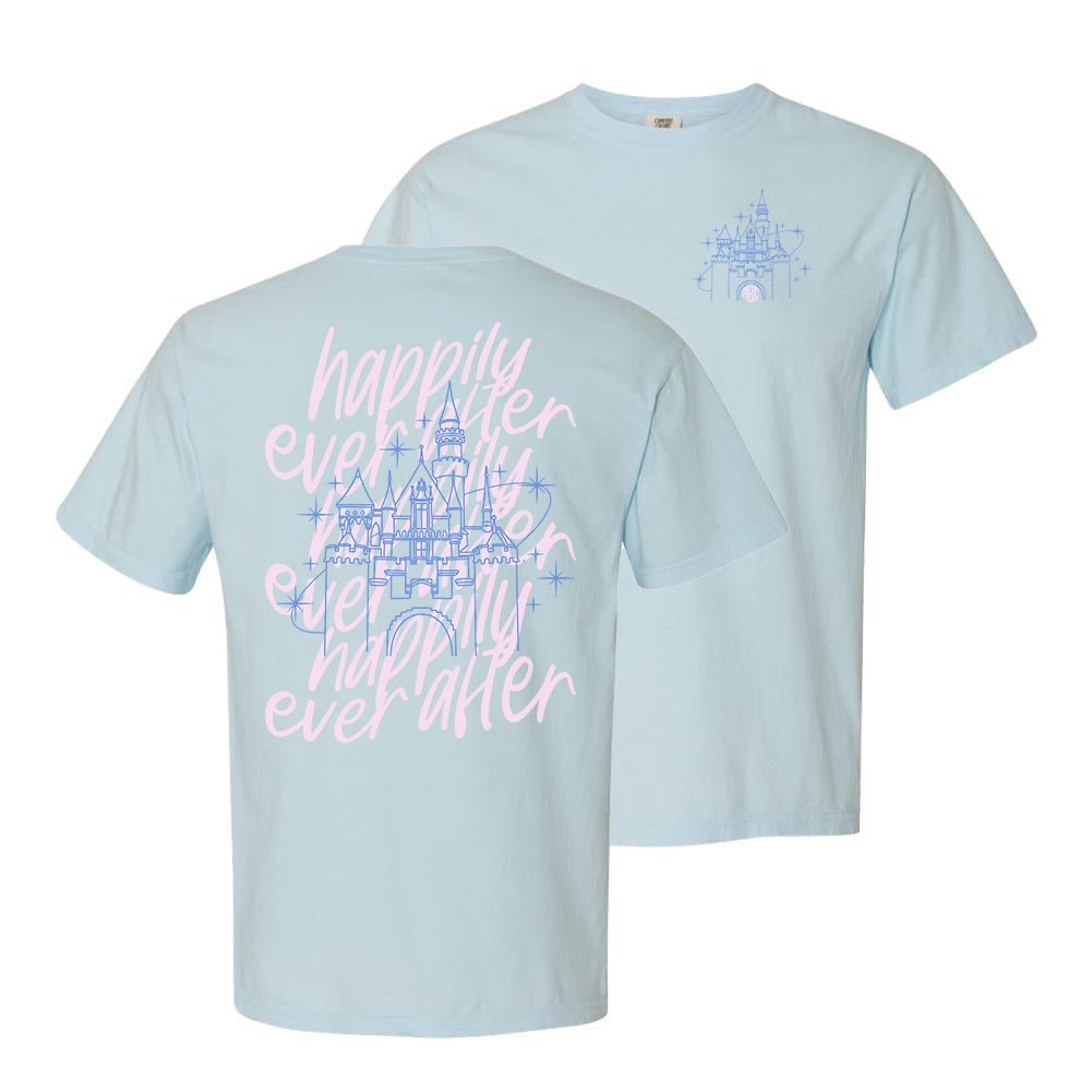 Monogrammed 'Happily Ever After' Front & Back T-Shirt - United Monograms