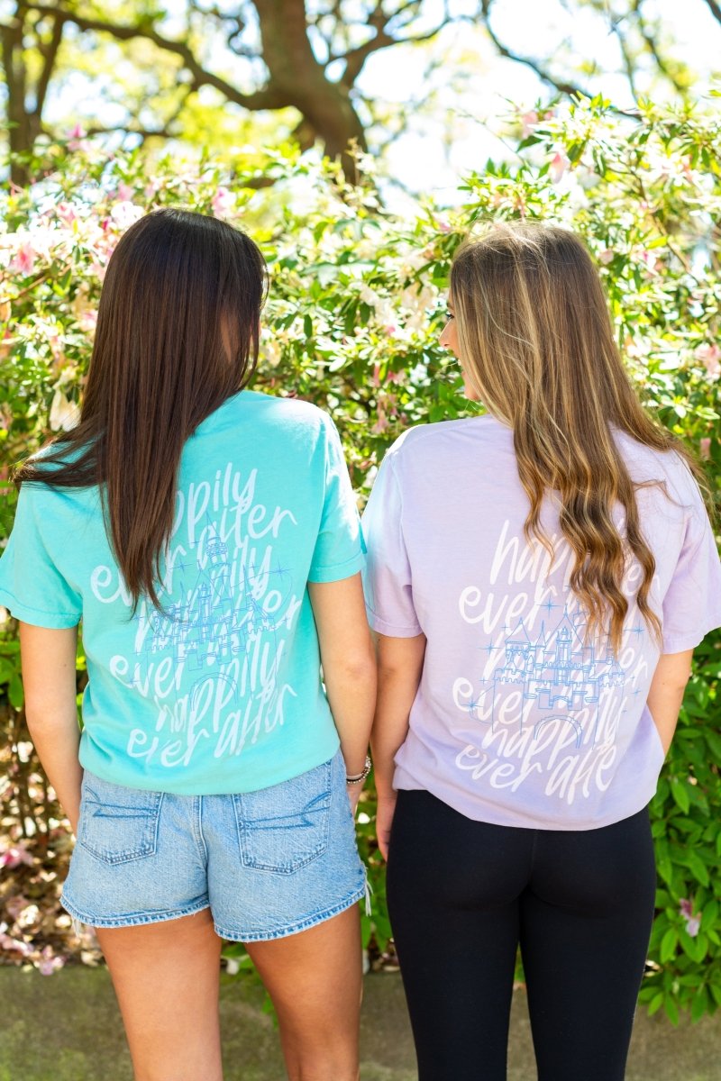 Monogrammed 'Happily Ever After' Front & Back T-Shirt - United Monograms