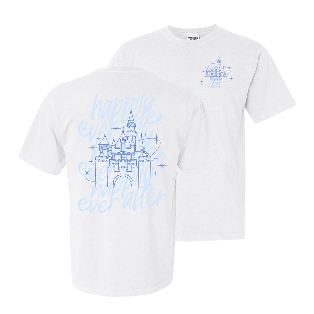 Monogrammed 'Happily Ever After' Front & Back T-Shirt - United Monograms