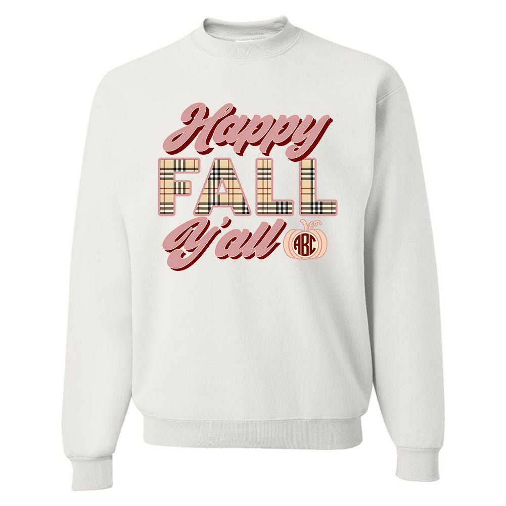 Monogrammed 'Happy Fall Y'all' Crewneck Sweatshirt - United Monograms