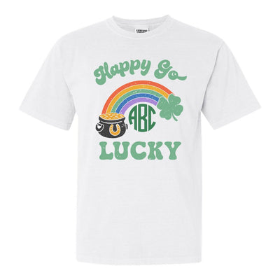 Monogrammed 'Happy Go Lucky' T-Shirt - United Monograms