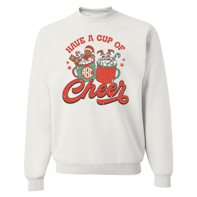 Monogrammed 'Have A Cup Of Cheer' Crewneck Sweatshirt - United Monograms