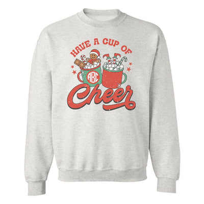Monogrammed 'Have A Cup Of Cheer' Crewneck Sweatshirt - United Monograms