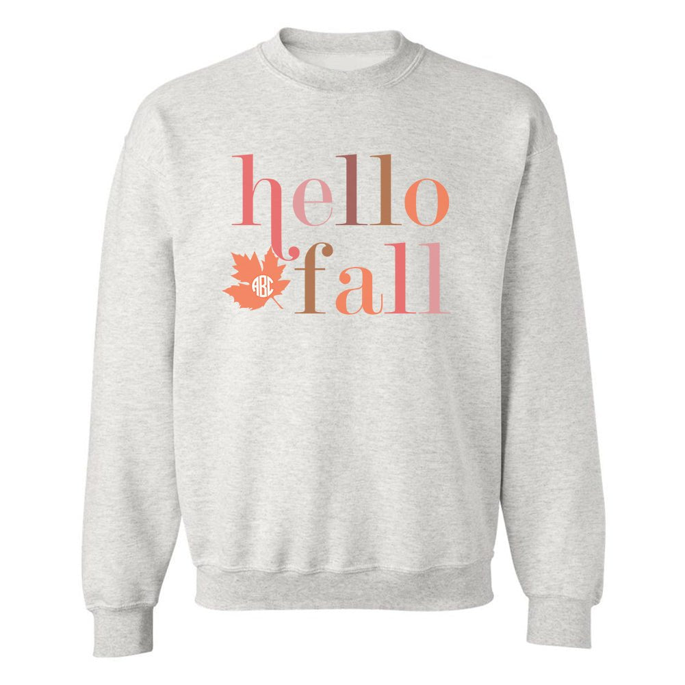 Monogrammed 'Hello Fall' Crewneck Sweatshirt - United Monograms