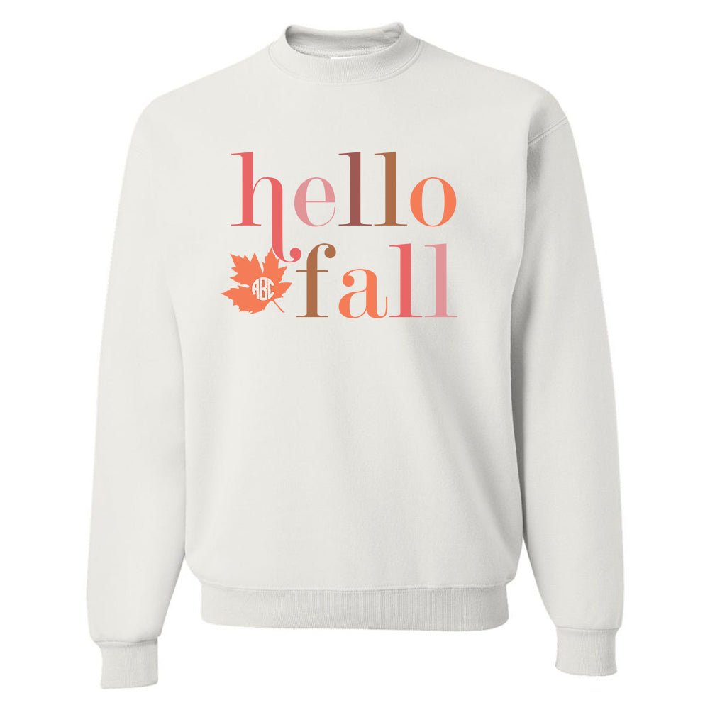 Monogrammed 'Hello Fall' Crewneck Sweatshirt - United Monograms