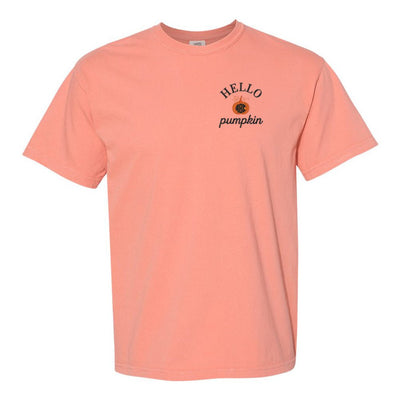 Monogrammed Hello Pumpkin Comfort Colors T-Shirt - United Monograms