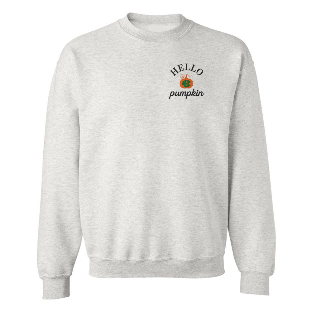 Monogrammed Hello Pumpkin Crewneck Sweatshirt - United Monograms