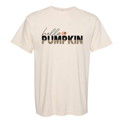 Monogrammed 'Hello Pumpkin' Leopard T-Shirt - United Monograms