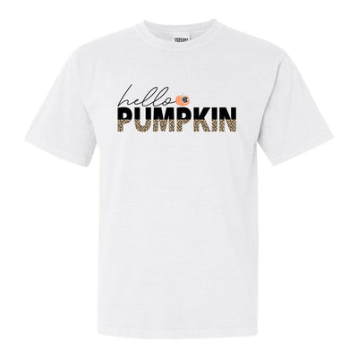 Monogrammed 'Hello Pumpkin' Leopard T-Shirt - United Monograms