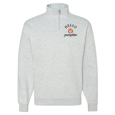 Monogrammed 'Hello Pumpkin' Quarter Zip Sweatshirt - United Monograms