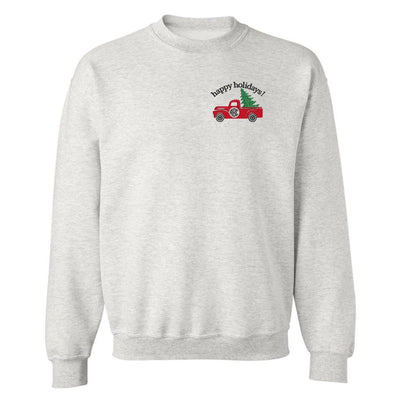 Monogrammed 'Holiday Truck' Crewneck Sweatshirt - United Monograms