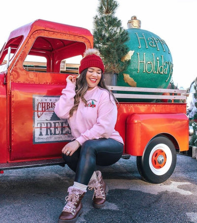 Monogrammed 'Holiday Truck' Crewneck Sweatshirt - United Monograms