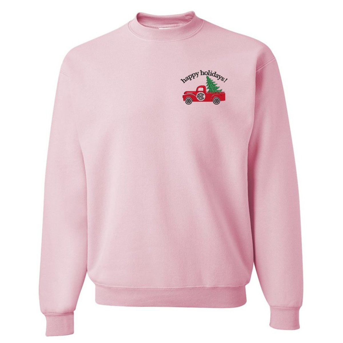 Monogrammed 'Holiday Truck' Crewneck Sweatshirt - United Monograms