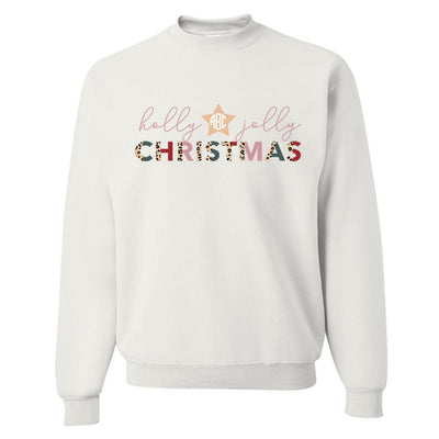Monogrammed 'Holly Jolly Christmas' Crewneck Sweatshirt - United Monograms