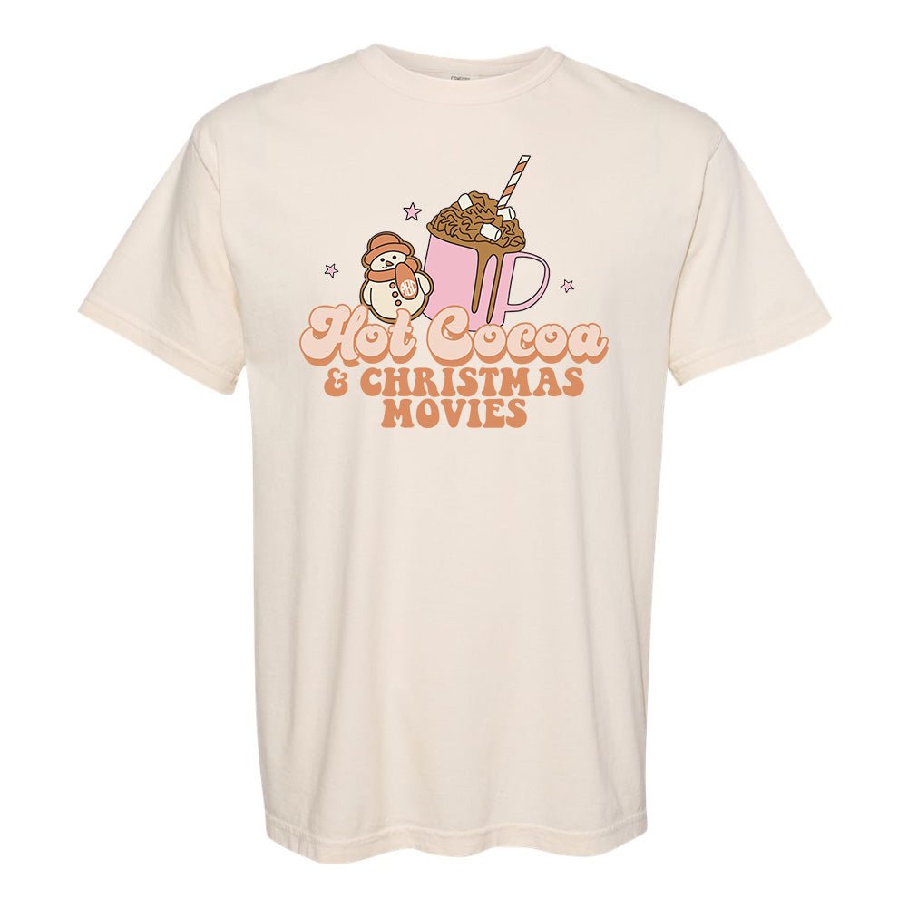 Monogrammed 'Hot Cocoa & Christmas Movies' T-Shirt - United Monograms